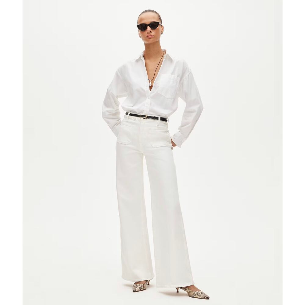 J. Crew Patch-pocket denim trouser in White  NWT size 28